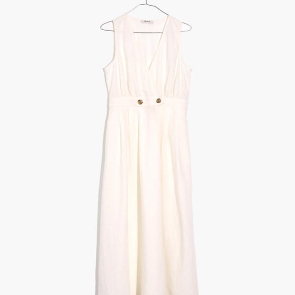 Madewell White Linen Dress Size 8